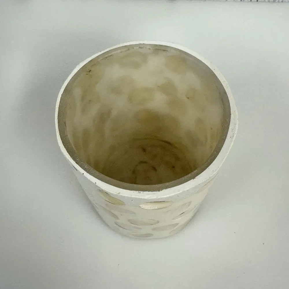 Mosaic Candle Votive Holder Mother Of Pearl Inlay Beach House